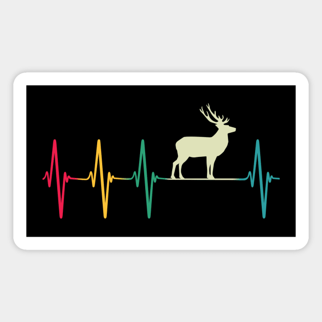 Deer Hunting Heartbeat EKG Magnet by Eyes4